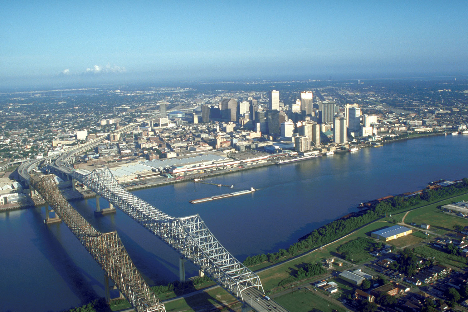 Downtown New Orleans and the Mississippi River